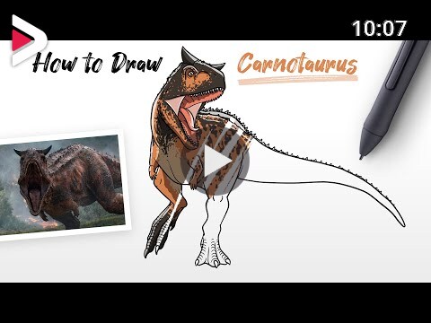 How To Draw Carnotaurus Dinosaur From Jurassic World Fallen Kingdom